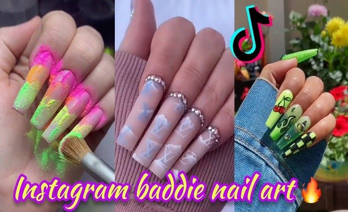 aesthetic baddie nails instagram